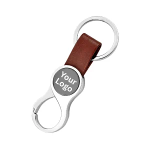 Elegant Leather Loop Keychain | Premium Corporate Gift & Custom Branding