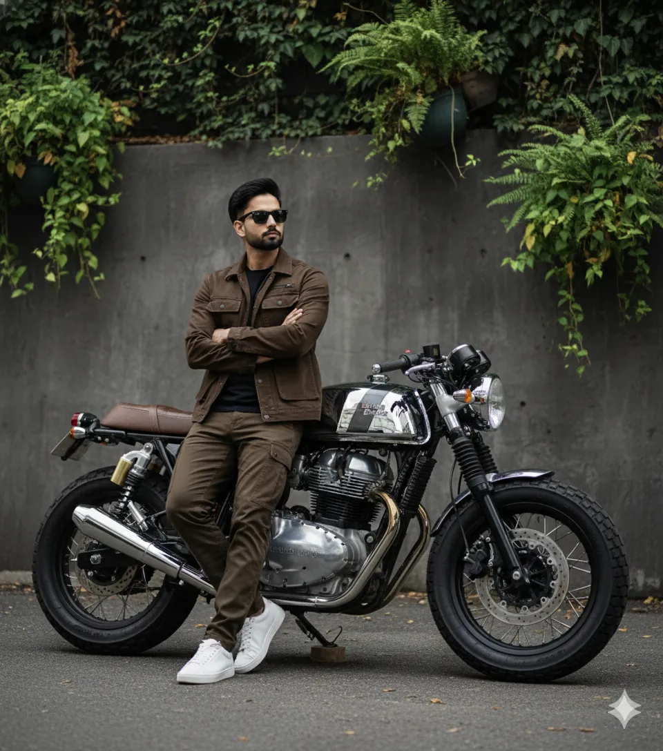 Royal Enfield Continental GT 650 Urban Portrait | AI Prompt