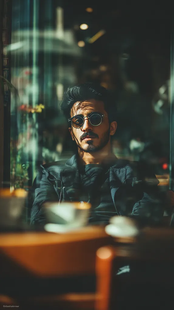 Cafe Window Cinematic Portrait | AI Prompt