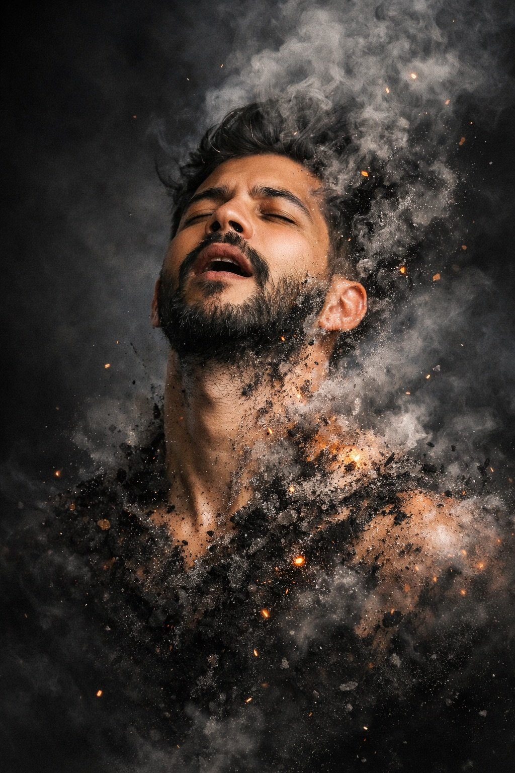 Smoke Ascension Cinematic Portrait | AI Prompt
