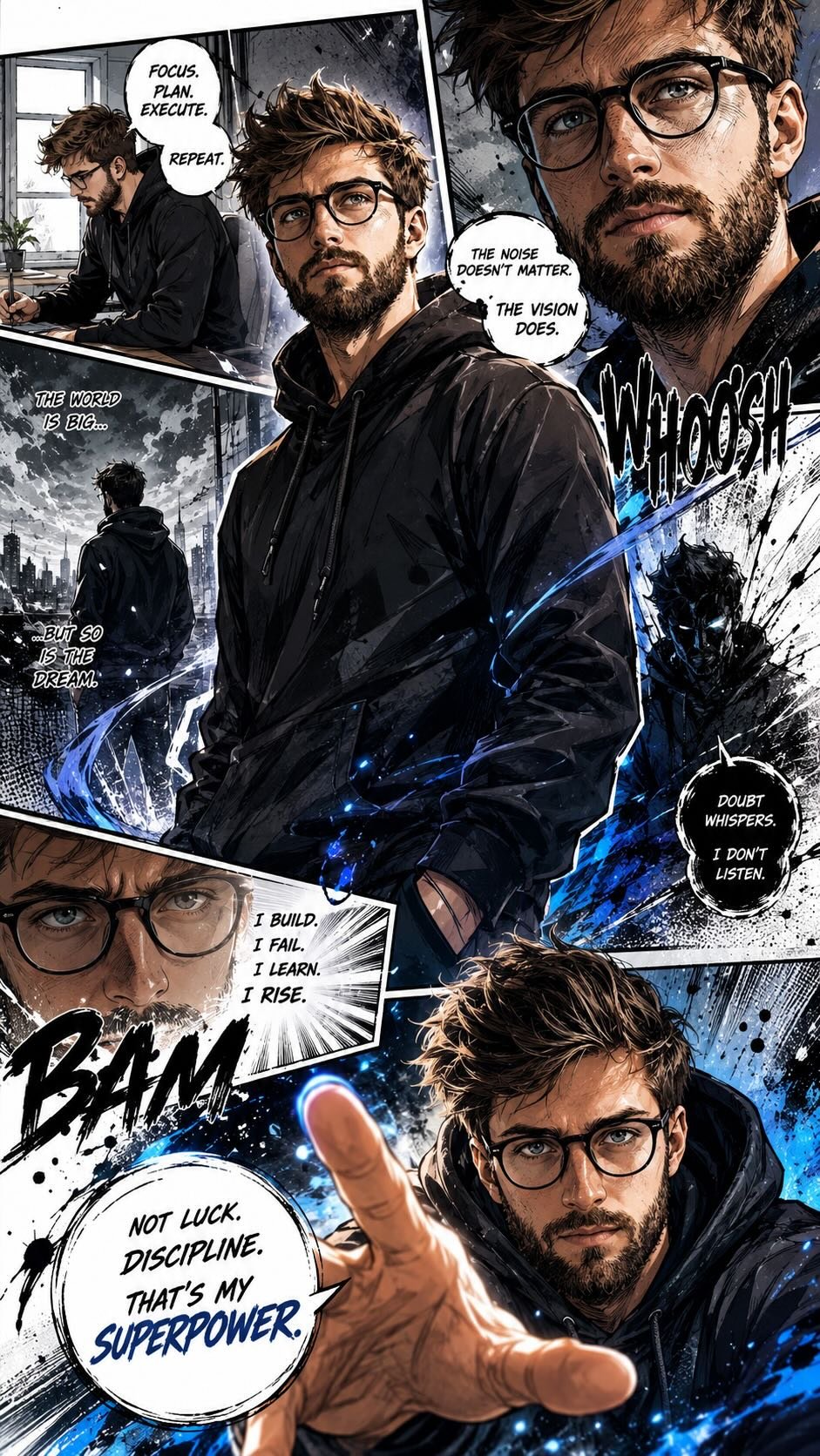 Epic Manga Story Page Character Illustration | AI Prompt