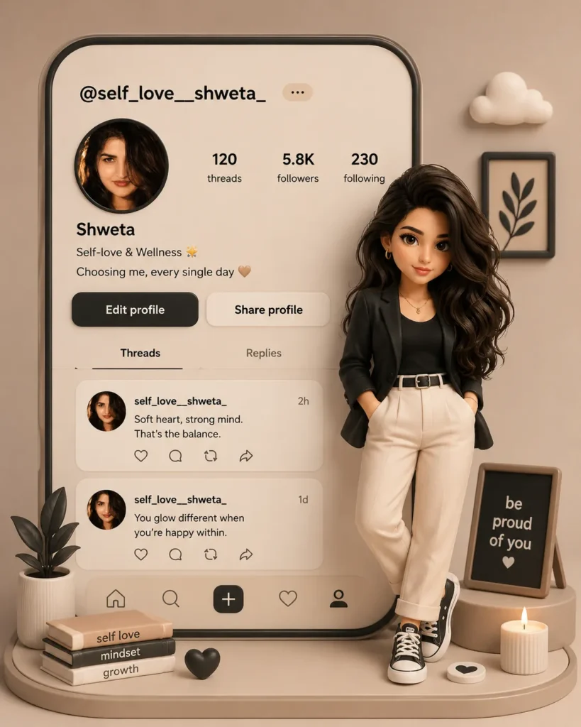 3D Pastel Diorama Threads Profile Prompt | AI PROMPT