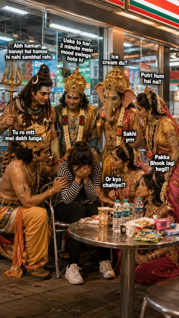 Cinematic Indian Mythology Mythology Meme Scene | AI Prompt