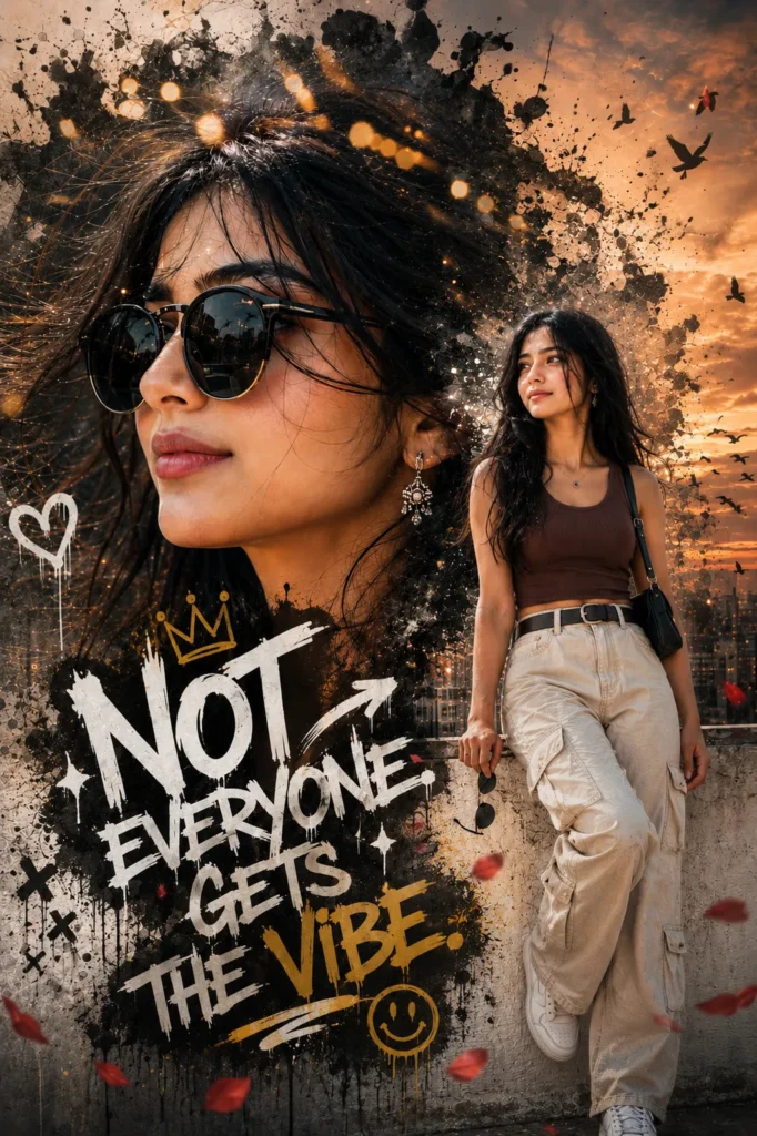 Not Everyone Gets The Vibe Double Exposure Poster | AI Prompt