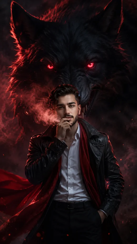 Shadow Wolf Dark Fantasy Portrait | AI Prompt