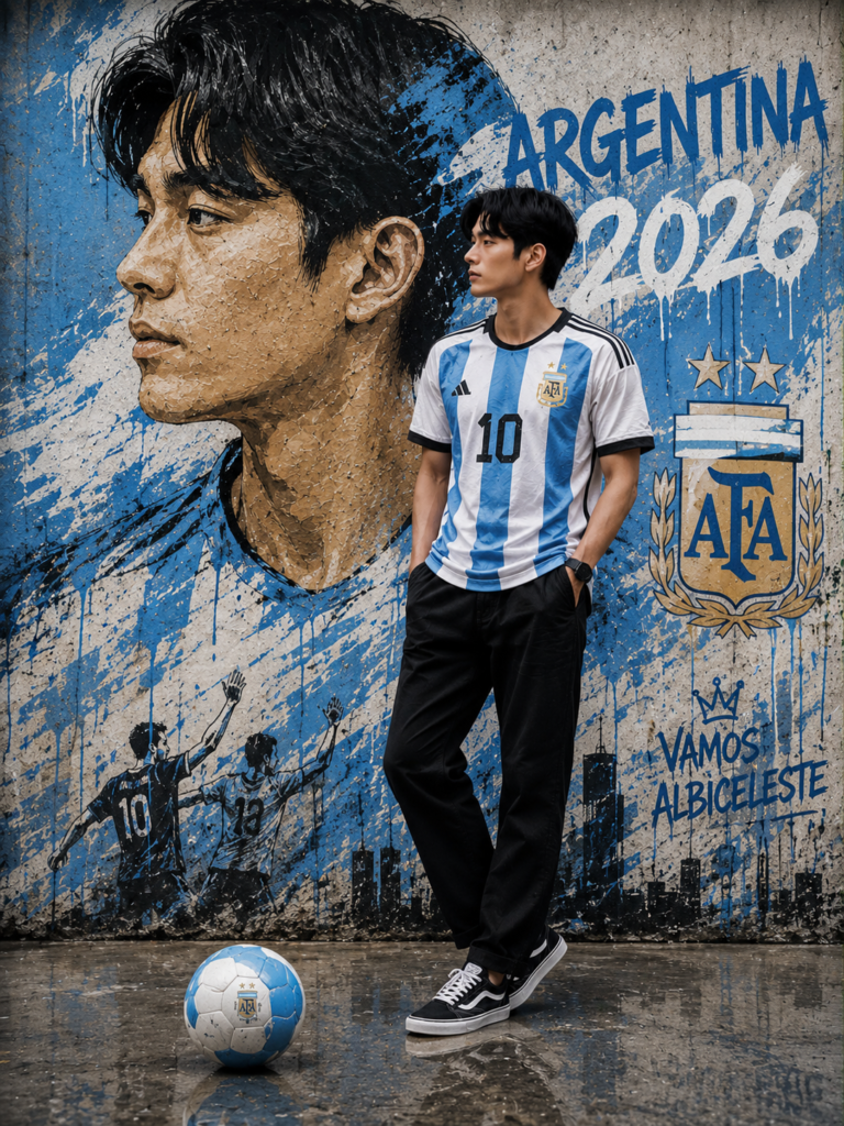 Argentina 2026 Graffiti Football Poster | AI Prompt