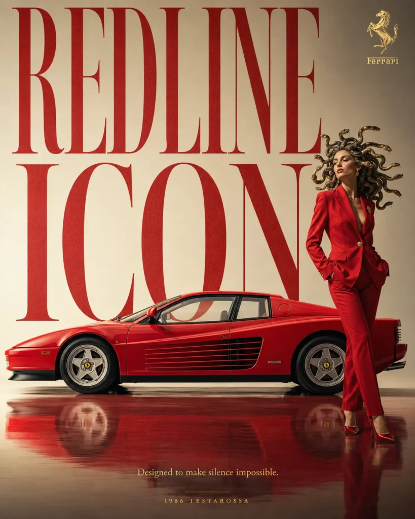 Luxury Automotive Advertising Poster Template | AI Prompt