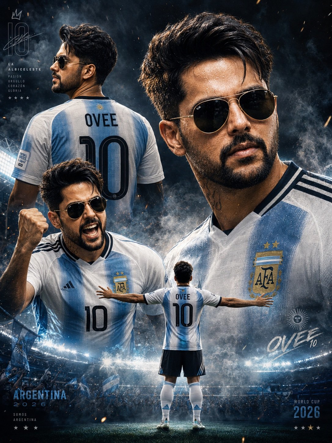 OVEE #10 Argentina 2026 World Cup Champion Poster | AI Prompt