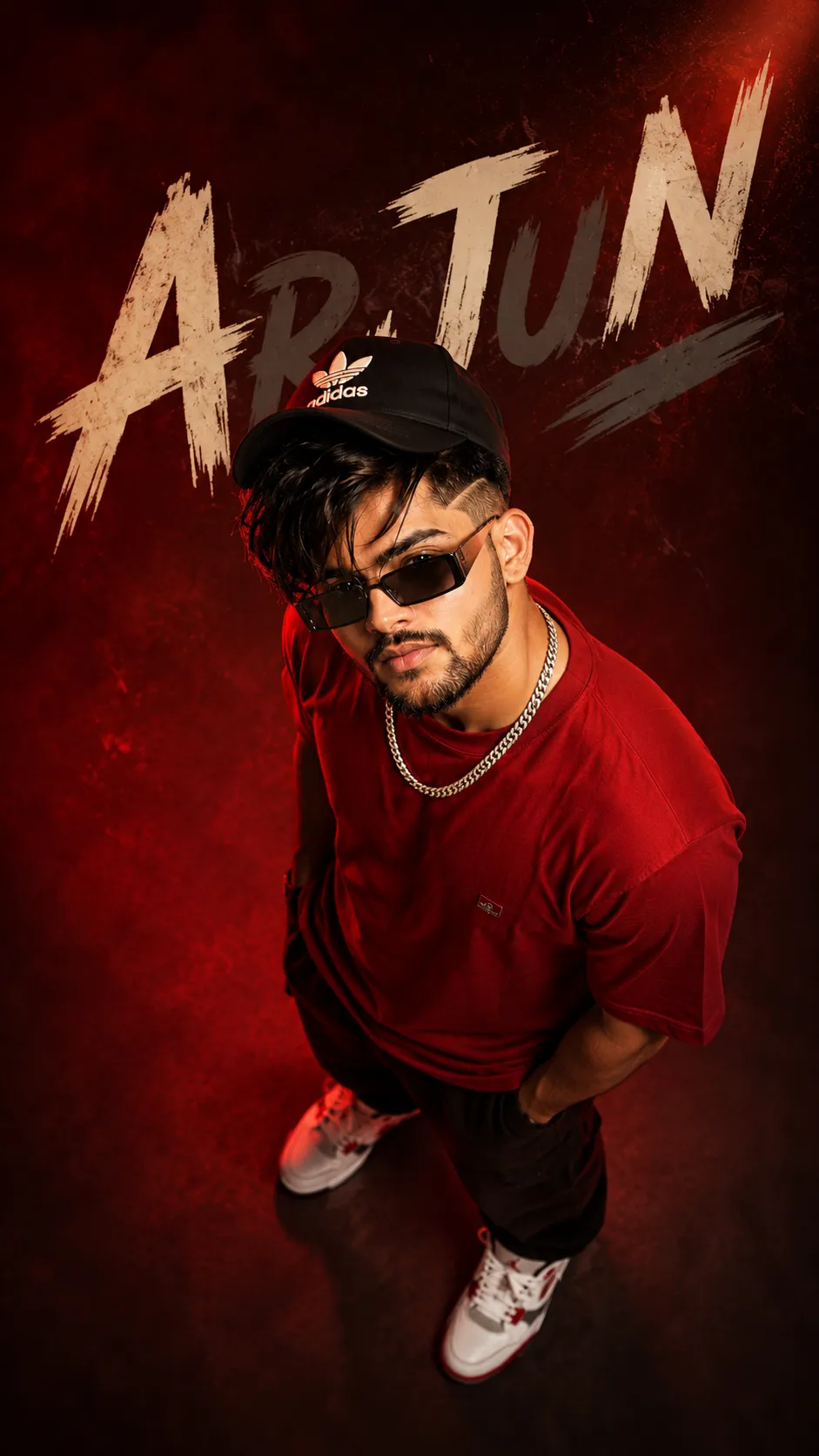 Red Glow Streetwear Poster Portrait | AI Prompt