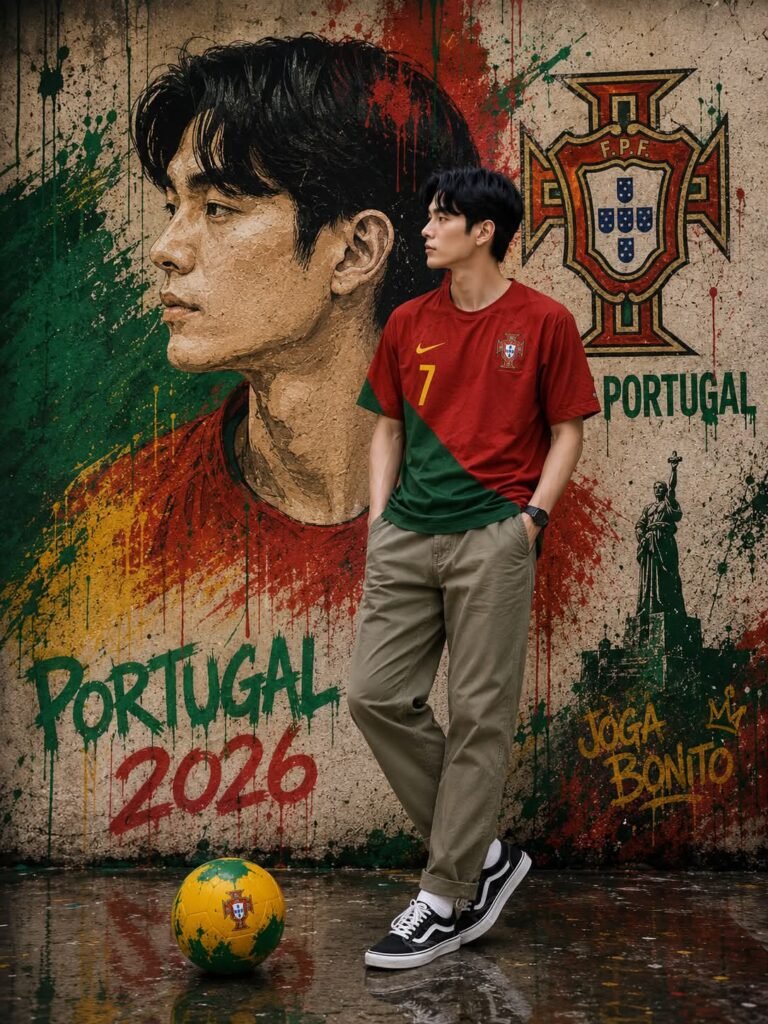 Portugal 2026 Graffiti Football Poster | AI Prompt