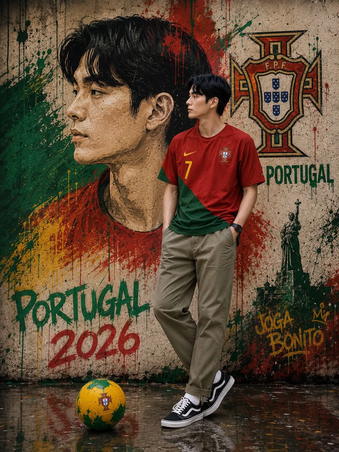 Portugal 2026 Graffiti Football Poster | AI Prompt