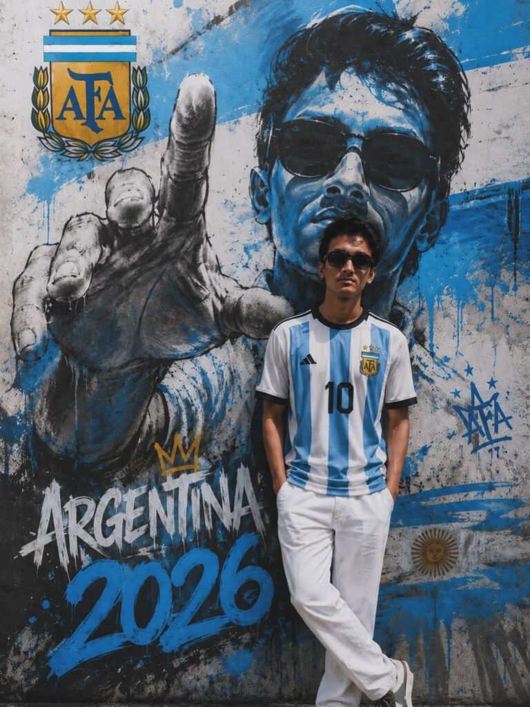 Argentina 2026 Graffiti Football Poster | AI Prompt