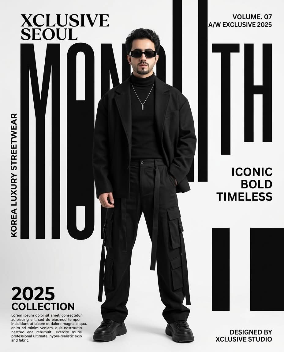 Monolith Luxury Streetwear Magazine Cover | AI Prompt