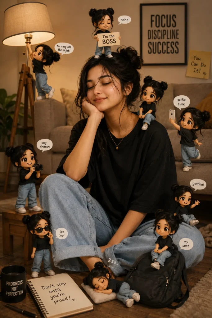 Cute Chibi Girl Poster | Cozy Aesthetic 3D Character Art