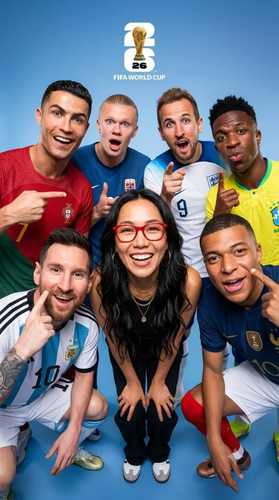 FIFA World Cup 2026 Group Selfie AI Prompt