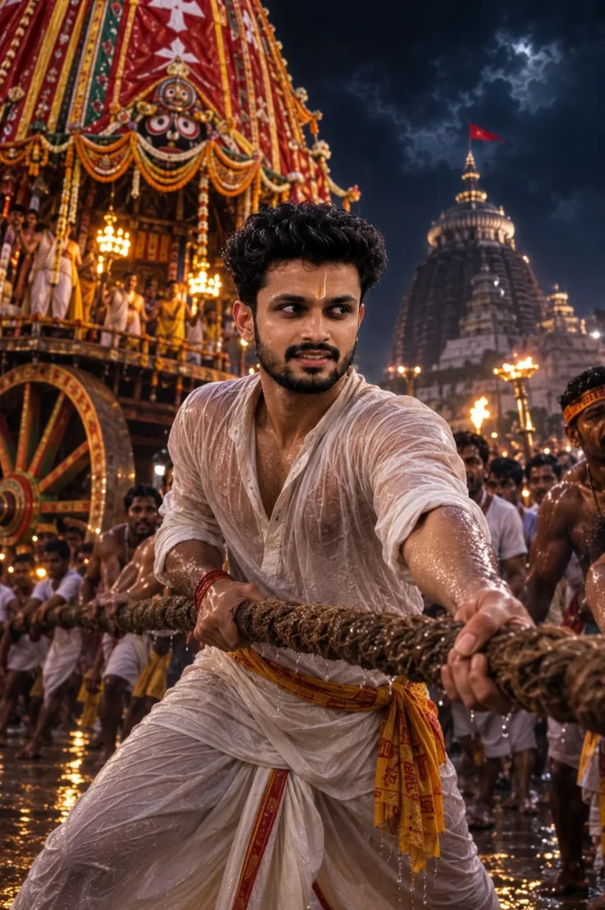 Jagannath Rath Yatra Night Portrait AI Prompt